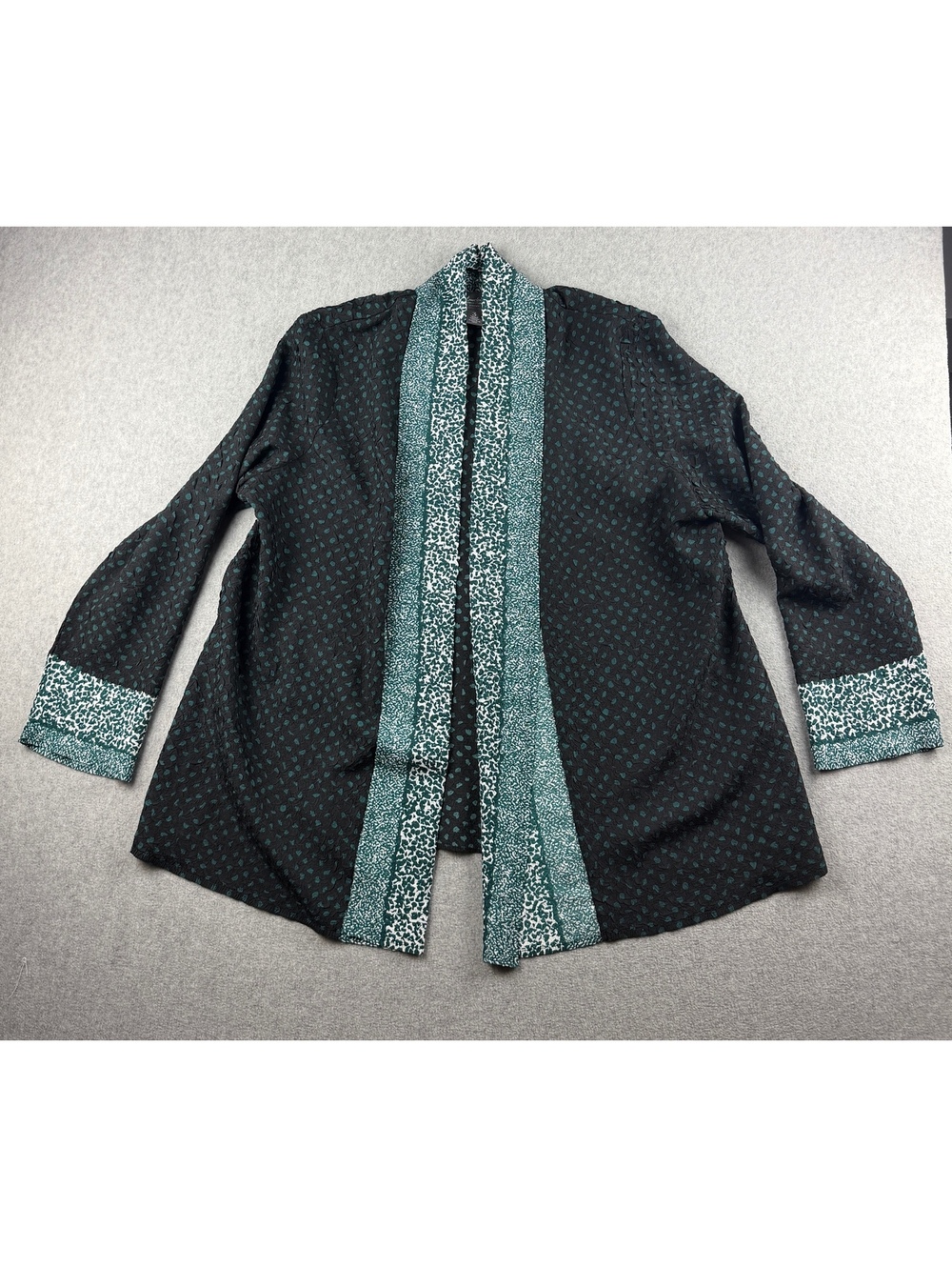 Chico’s Travelers Collection crinkle artsy open-front jacket/topper